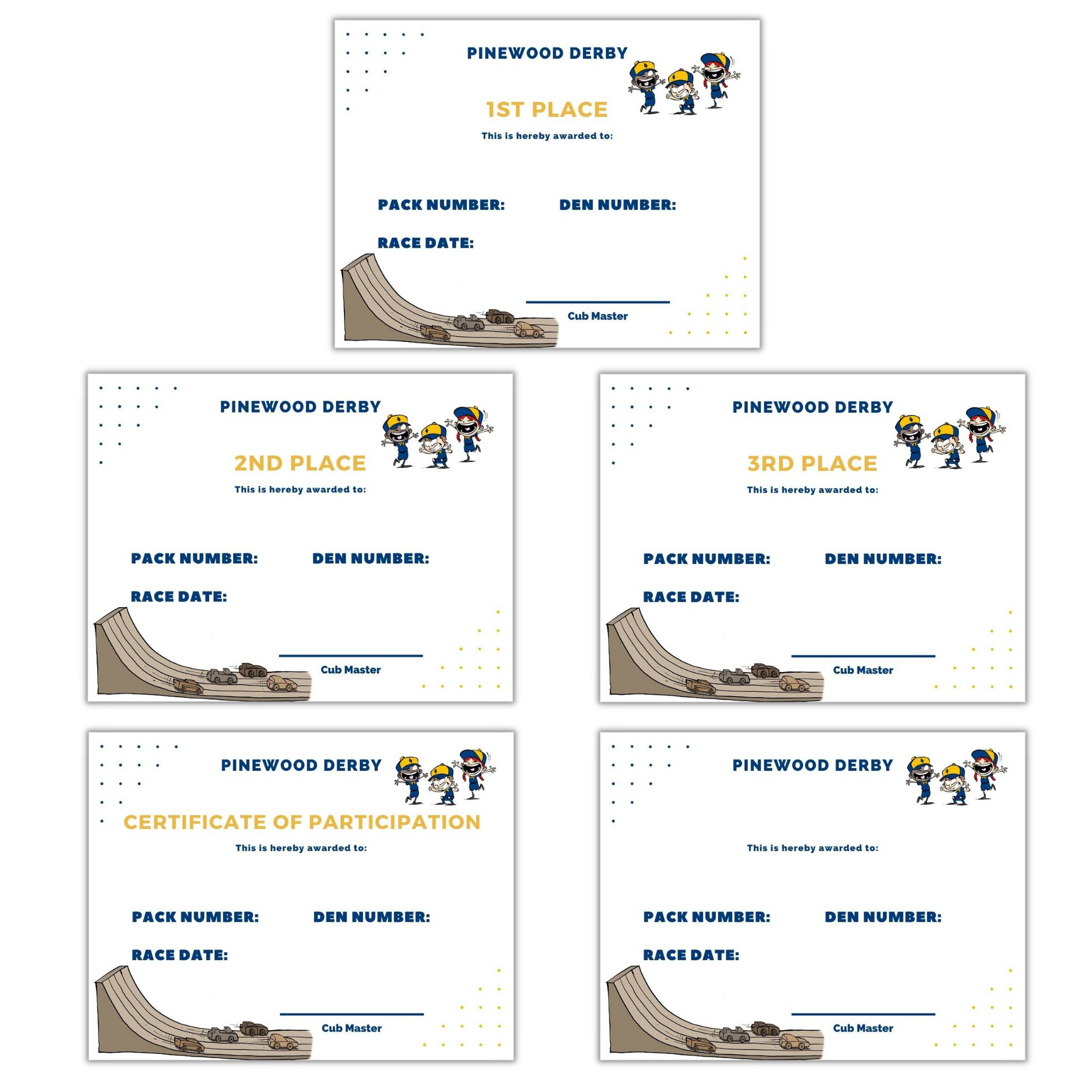 Free Printable Pinewood Derby Certificates » Cub Scout Ideas