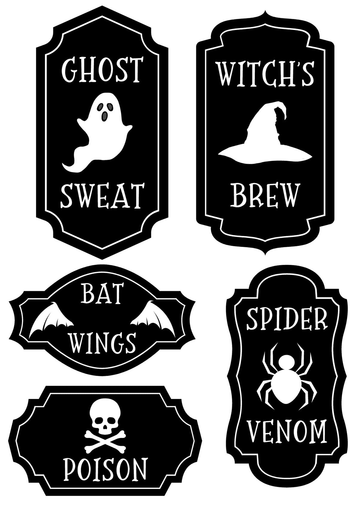 Free Printable Potion Bottle Labels for Halloween - Prudent Penny Free Printable Potion Bottle Labels for Halloween - Prudent Penny