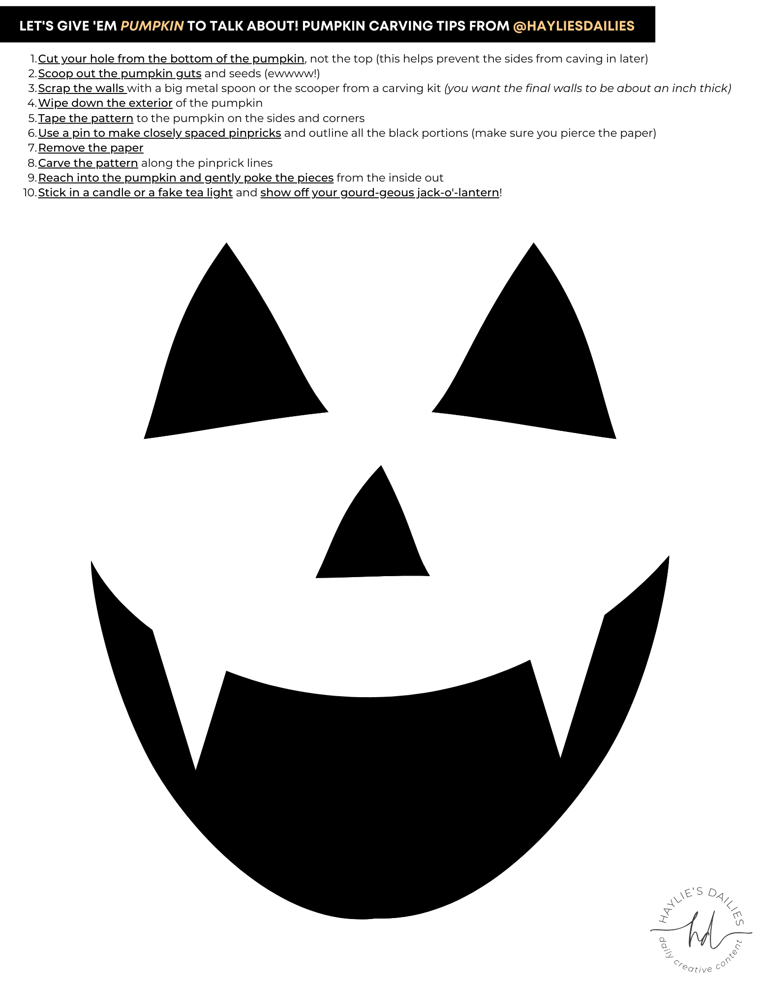 Free Printable Pumpkin Carving Patterns For The Most Boo-tiful
