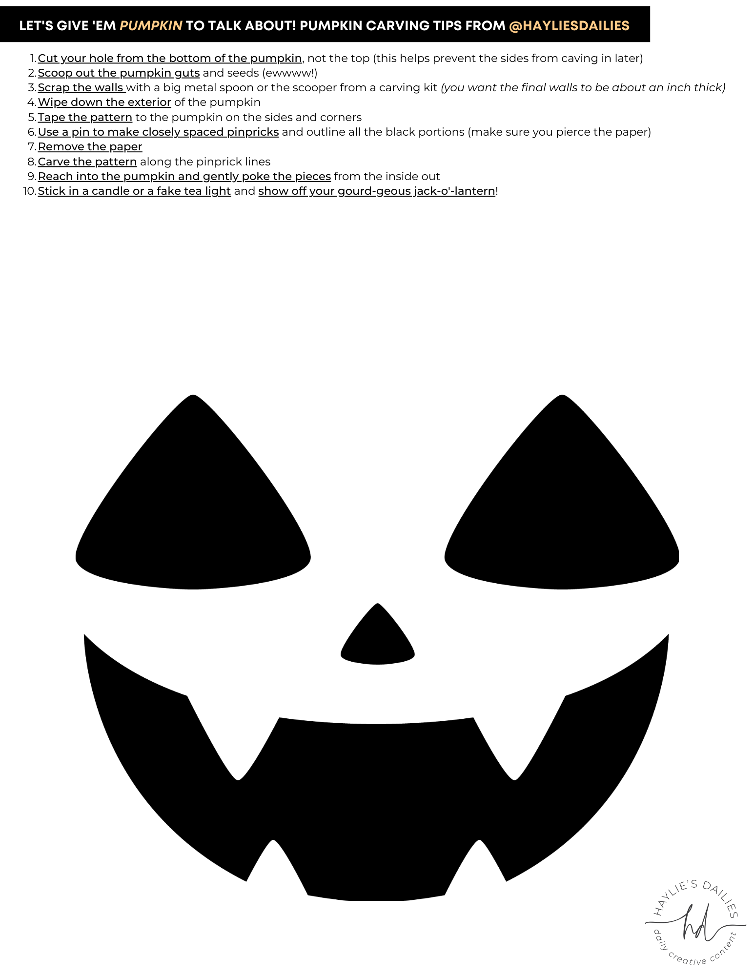 Free Printable Pumpkin Carving Patterns For The Most Boo-tiful