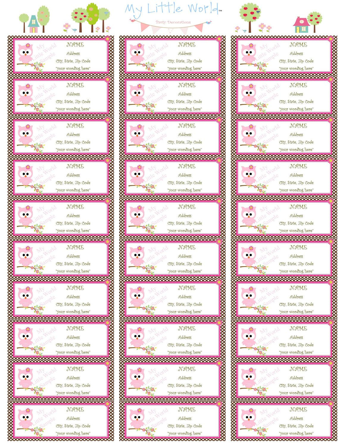 Free Printable Return Address Labels Templates  The Best