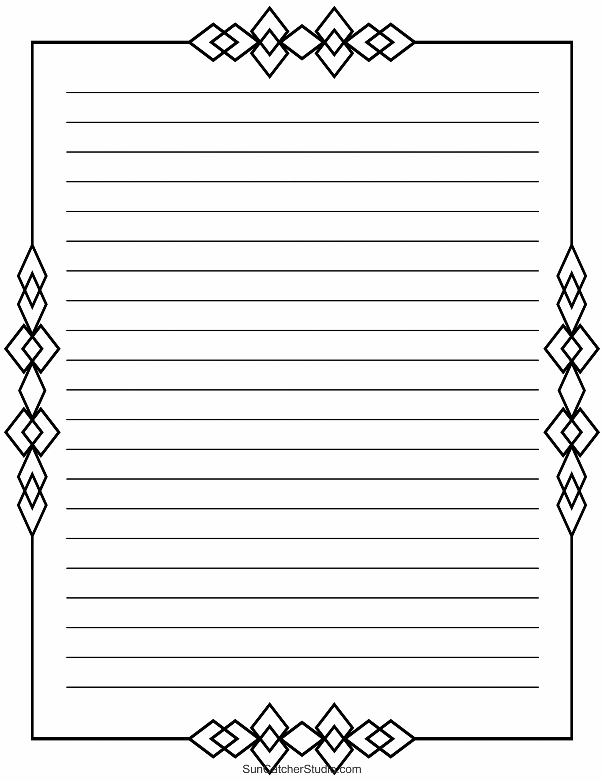 Free Printable Stationery and Lined Letter Writing Paper – Free Free Printable Stationery and Lined Letter Writing Paper – Free