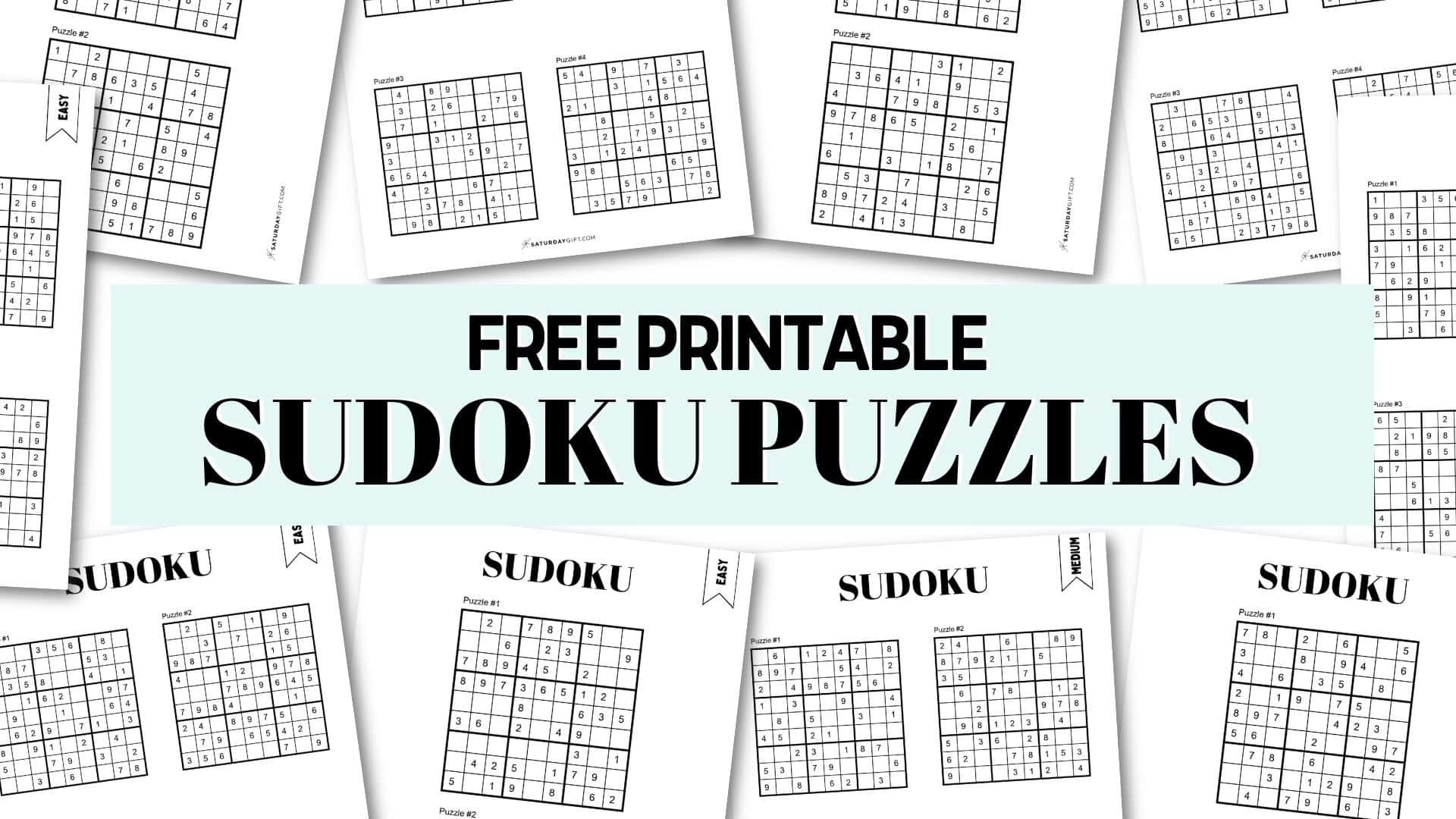 Free Printable Sudoku Puzzles SaturdayGift Free Printable Sudoku Puzzles SaturdayGift