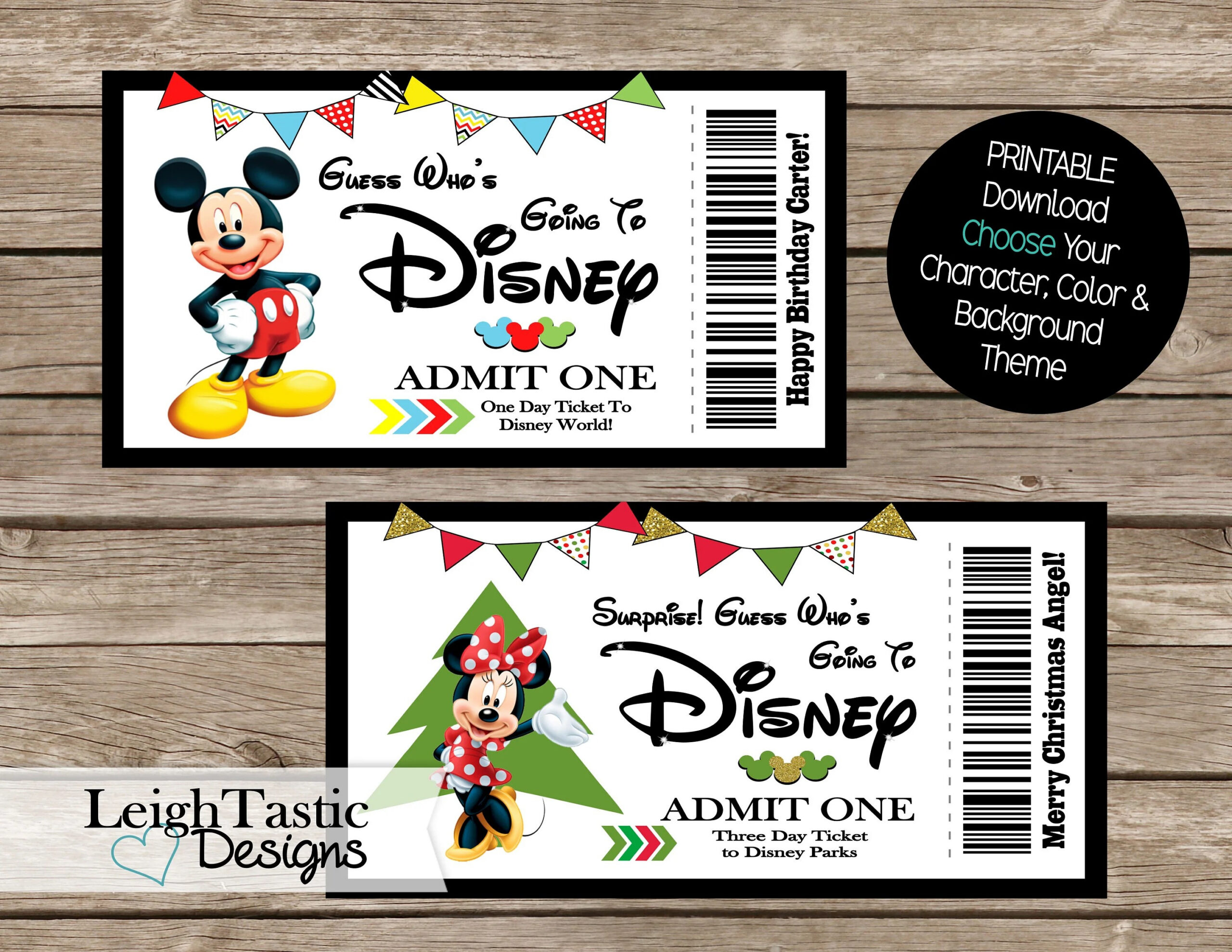 Free Printable Surprise Disney Tickets