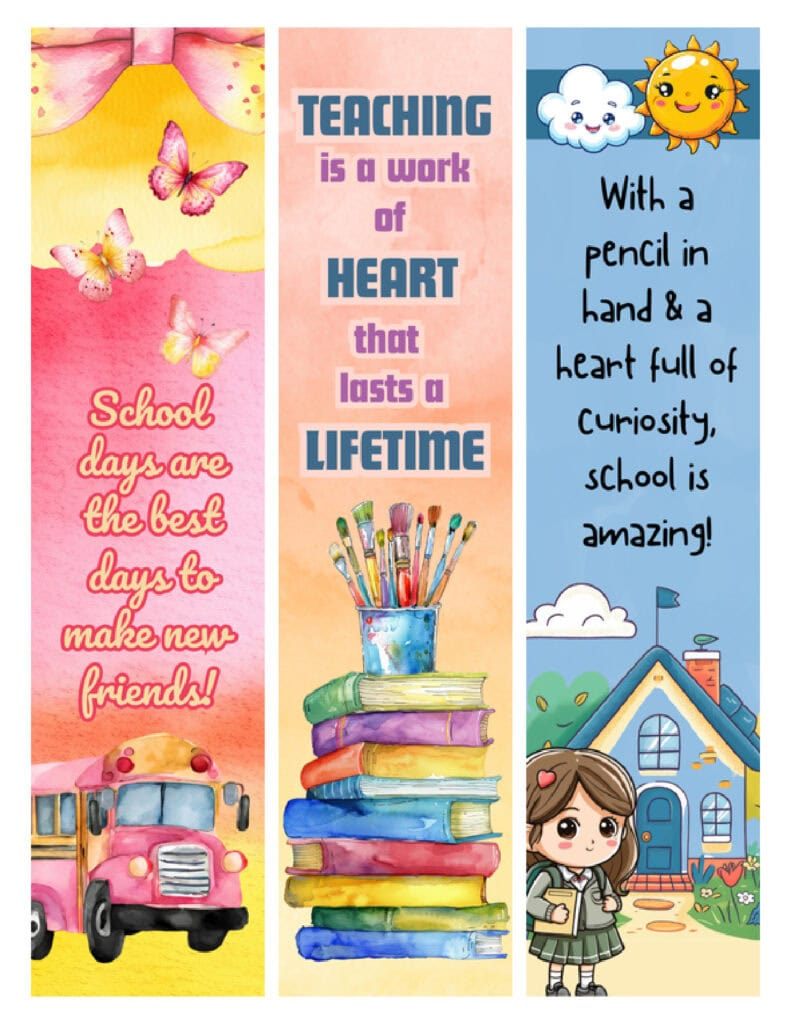 Free Printable Teacher Bookmarks - Appreciation Gift