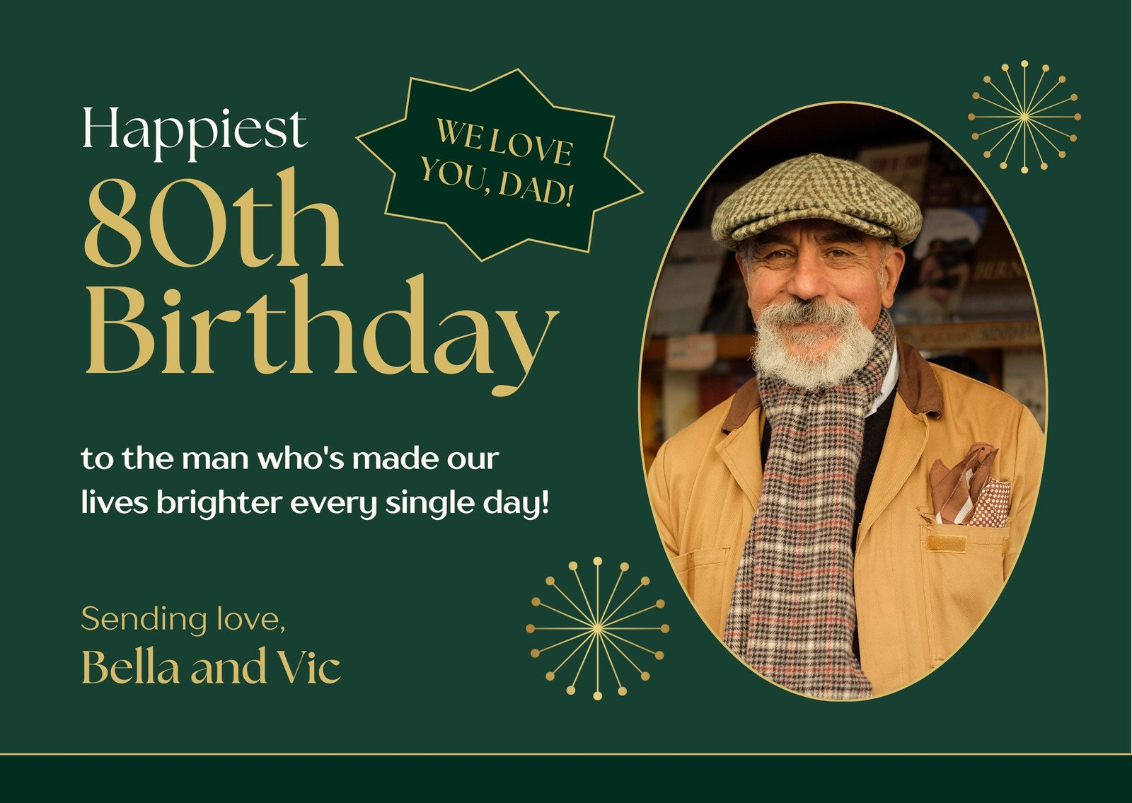 Free printable th birthday card templates  Canva