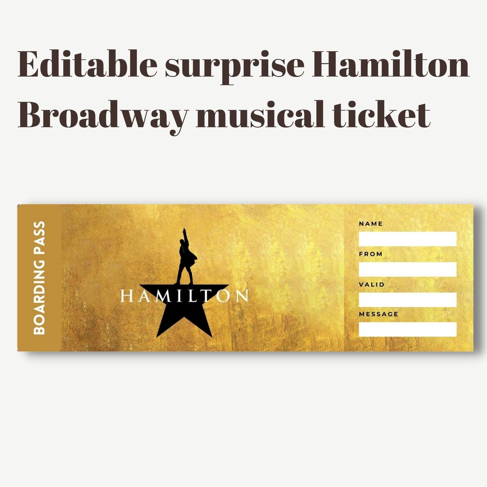 Free Printable Ticket Template Hamilton Tickets July Printable Free Printable Ticket Template Hamilton Tickets July Printable