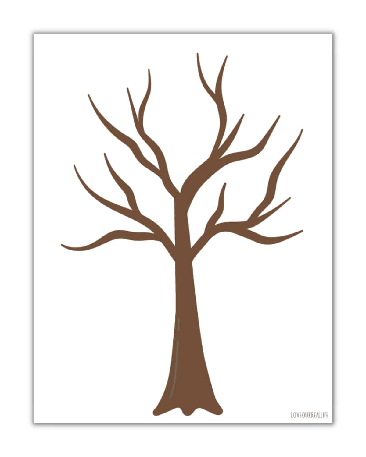 FREE Printable Trees Without Leaves Template -  Pages ⋆ Love