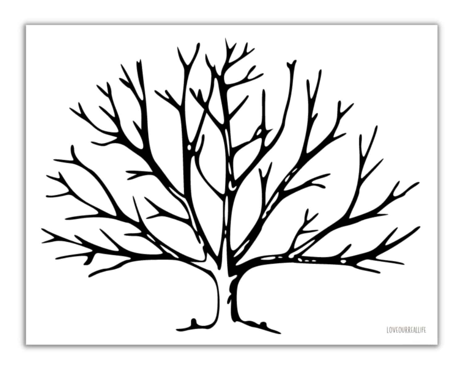 FREE Printable Trees Without Leaves Template -  Pages ⋆ Love