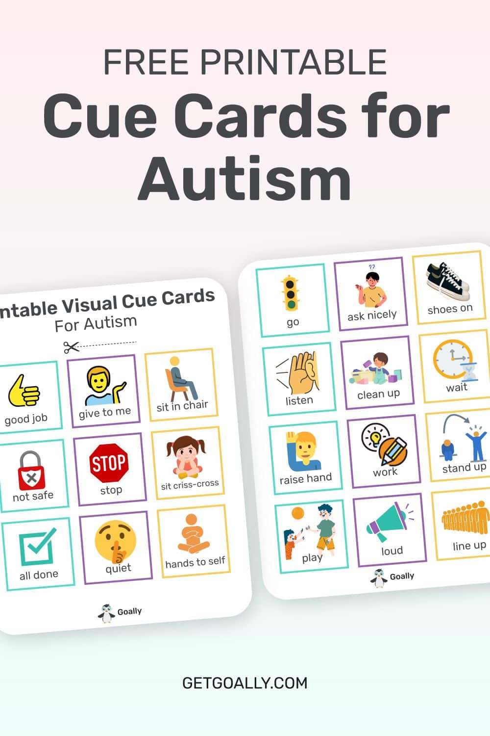 Free Printable Visual Cue Cards for Autism Free Printable Visual Cue Cards for Autism