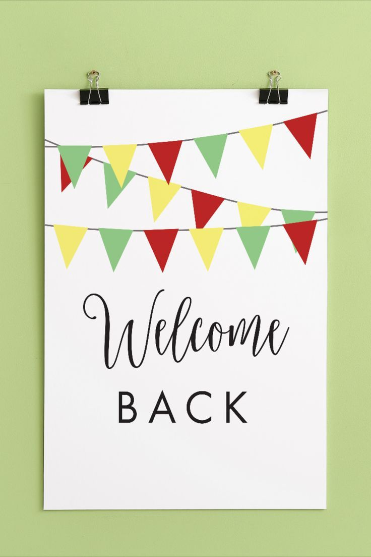 Free Printable Welcome Back Sign Free Printable Welcome Back Sign