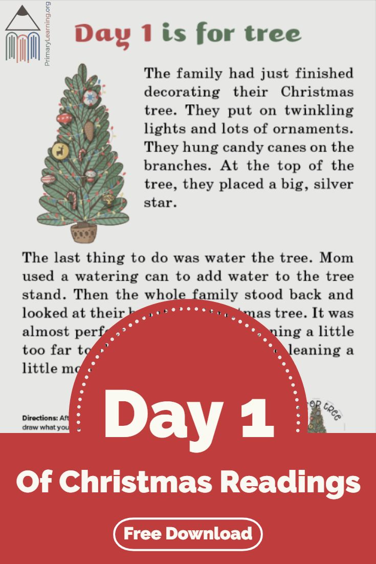 FREE PRINTABLE WORKSHEET Day  of Christmas Readings In this