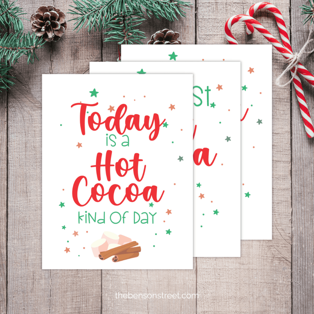 FREE Printables for an Easy DIY Hot Cocoa Stand