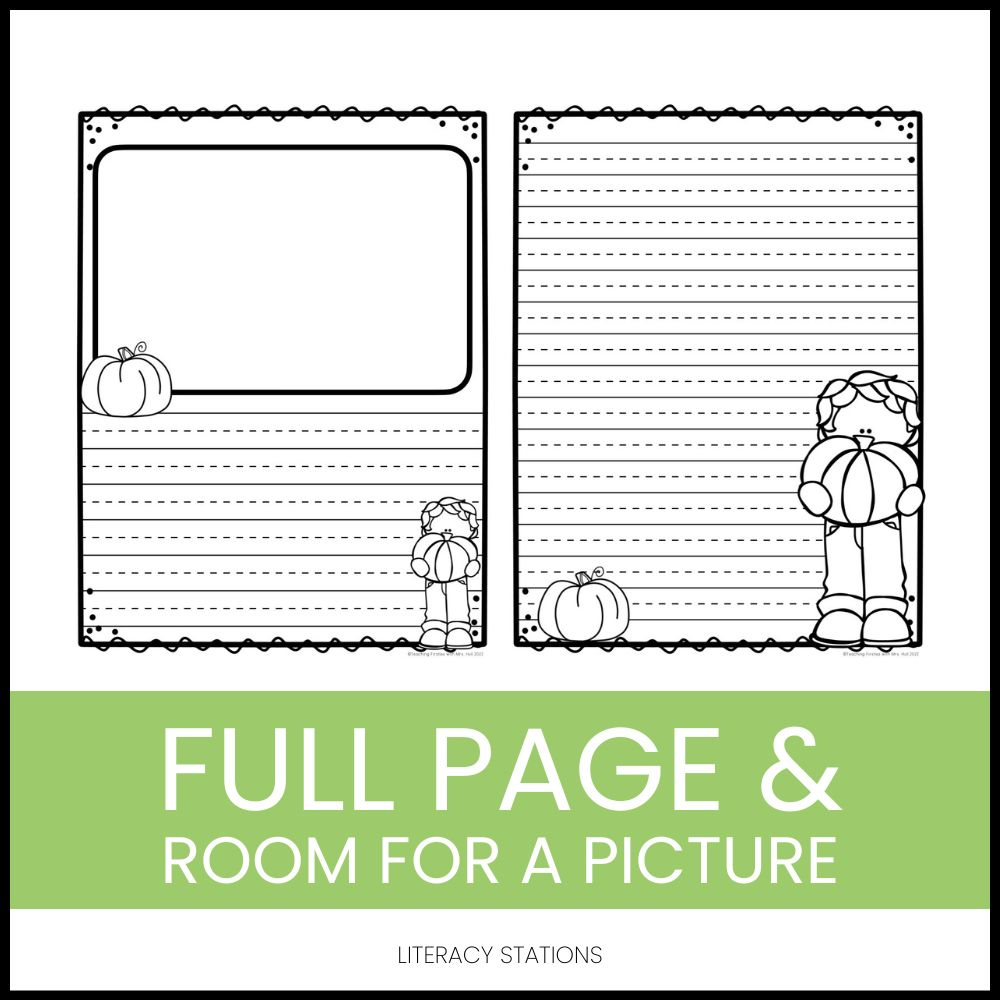 Free Pumpkin Writing Paper - Literacy Stations