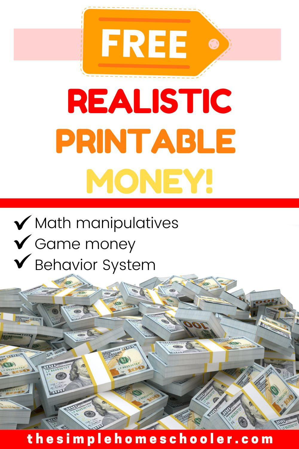 Free Realistic Printable Money: Front and Back, Real Size! - The