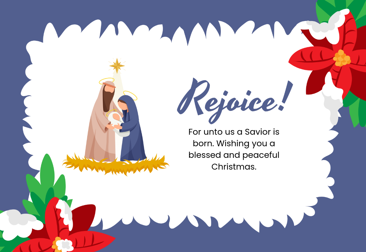 Free Religious Christmas Card Template to Edit Online