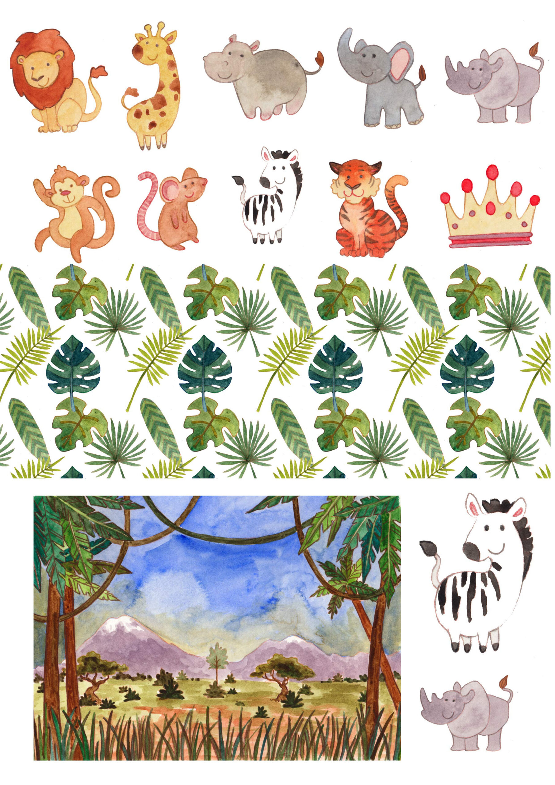 Free safari printables - Gathered