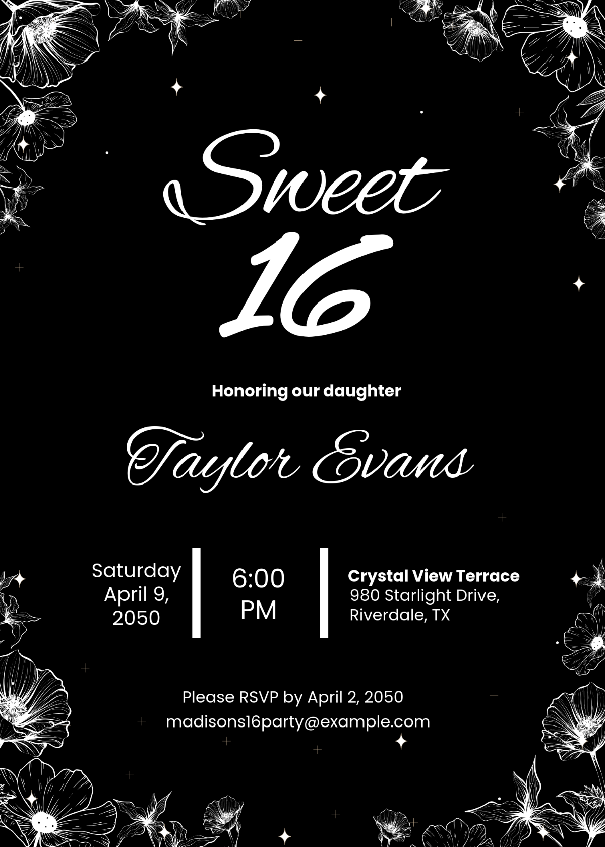 Free Sweet Invitation Templates, Editable and Printable Free Sweet Invitation Templates, Editable and Printable