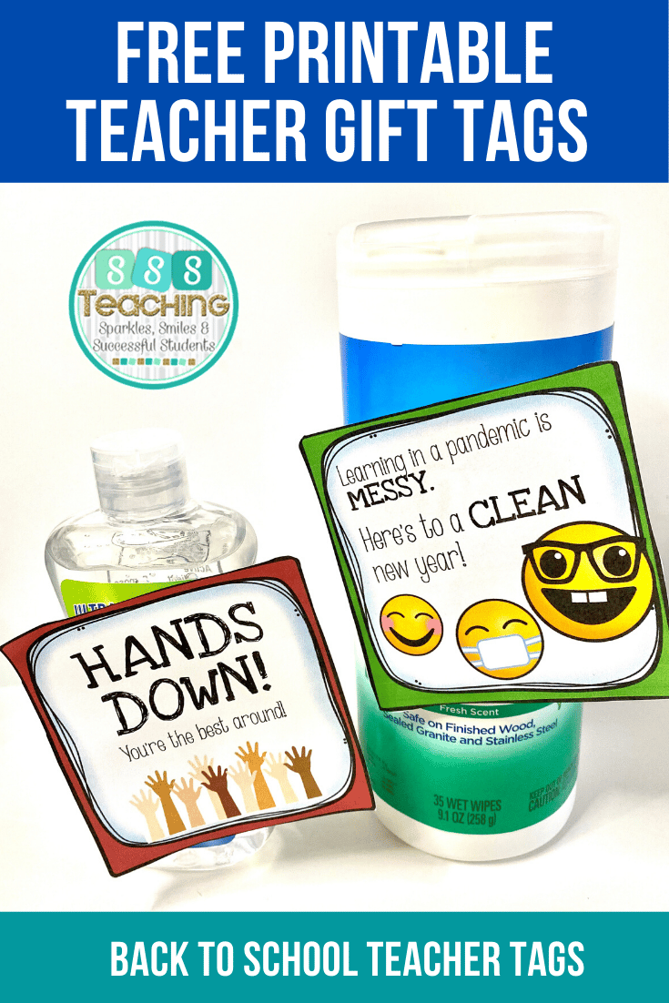 FREE Teacher Gift Tags for Wipes and Sanitizer (ThanksCOVID