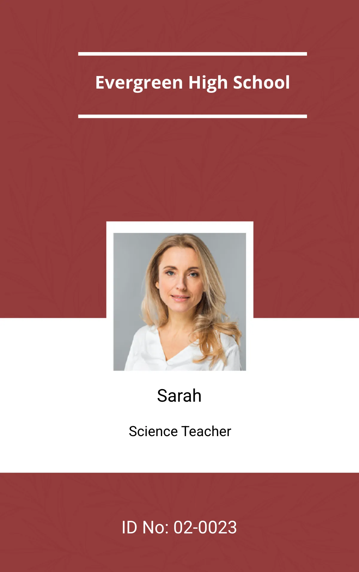 Free Teacher ID Card Templates, Editable and Printable