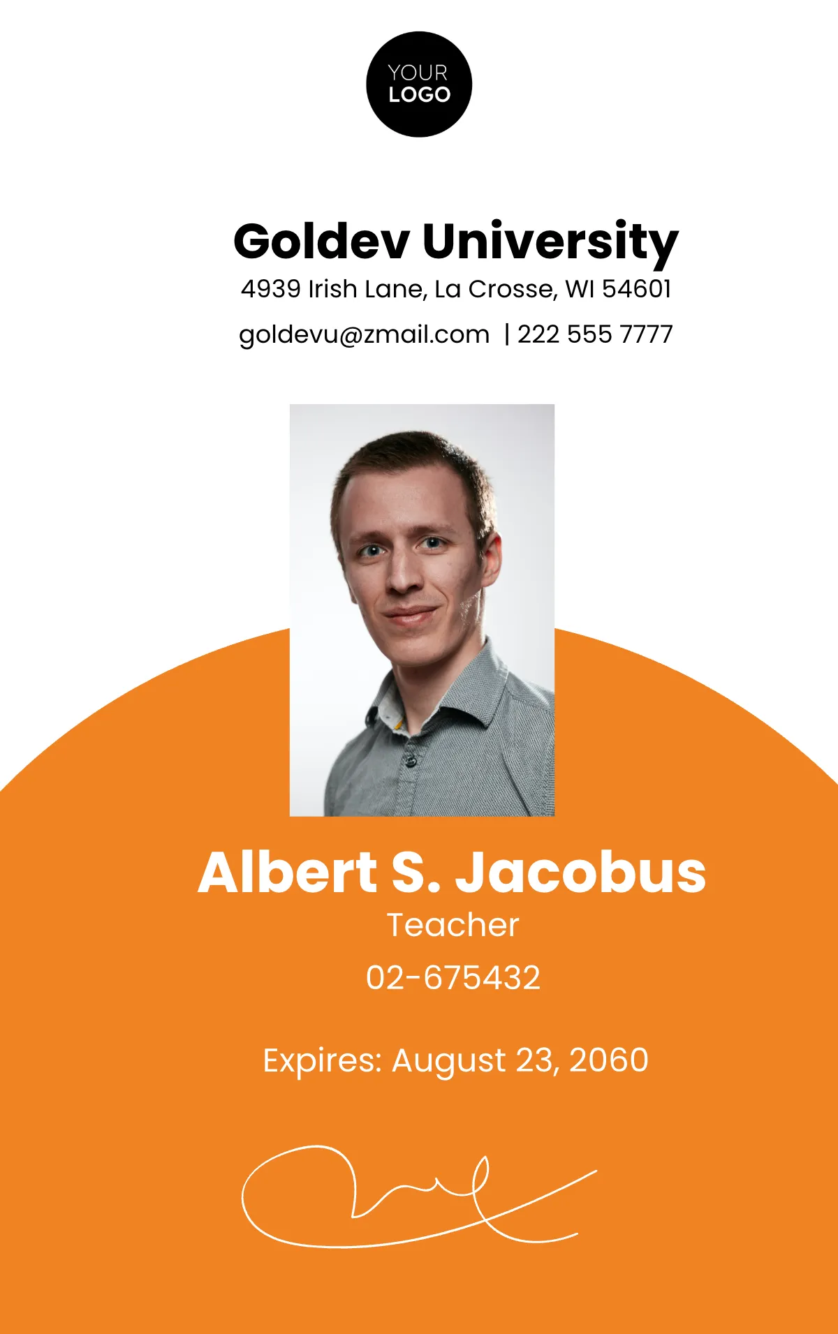 Free Teacher ID Card Templates, Editable and Printable