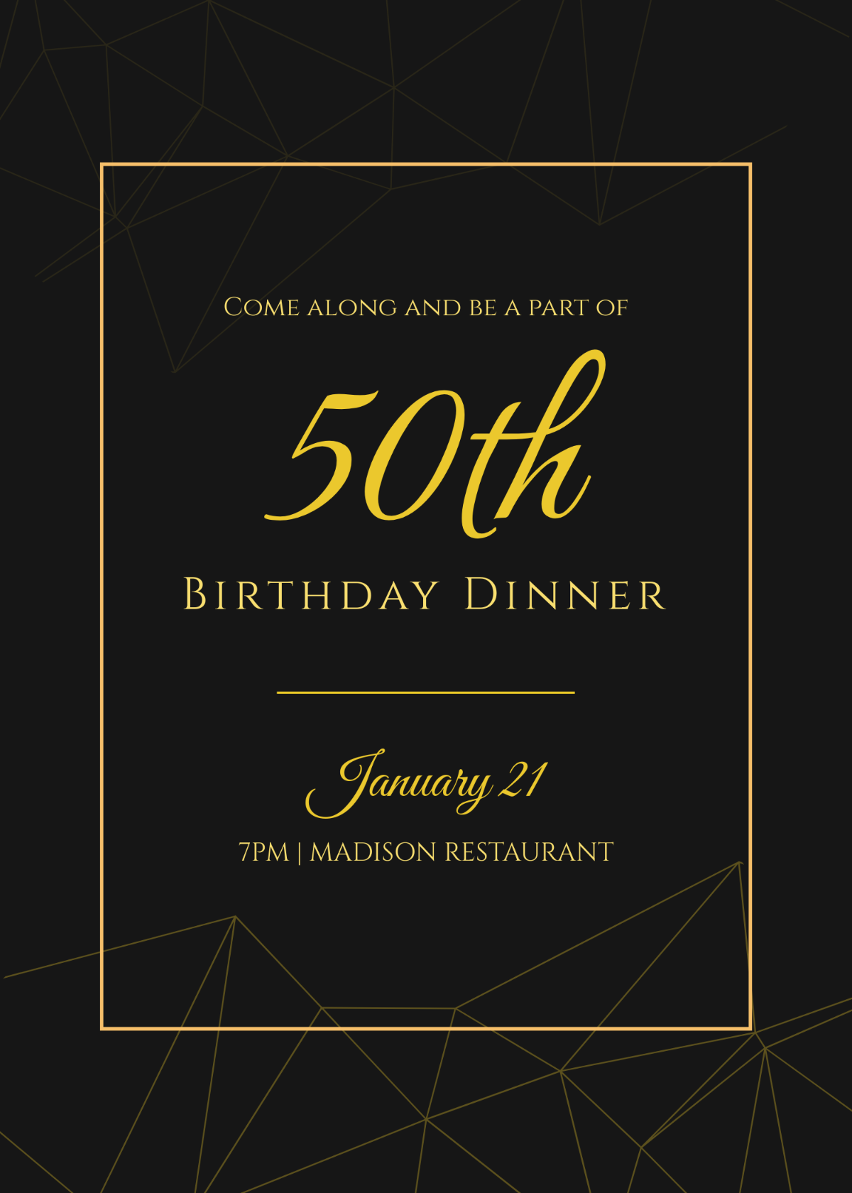 Free Th Birthday Invitation Templates, Editable and Printable