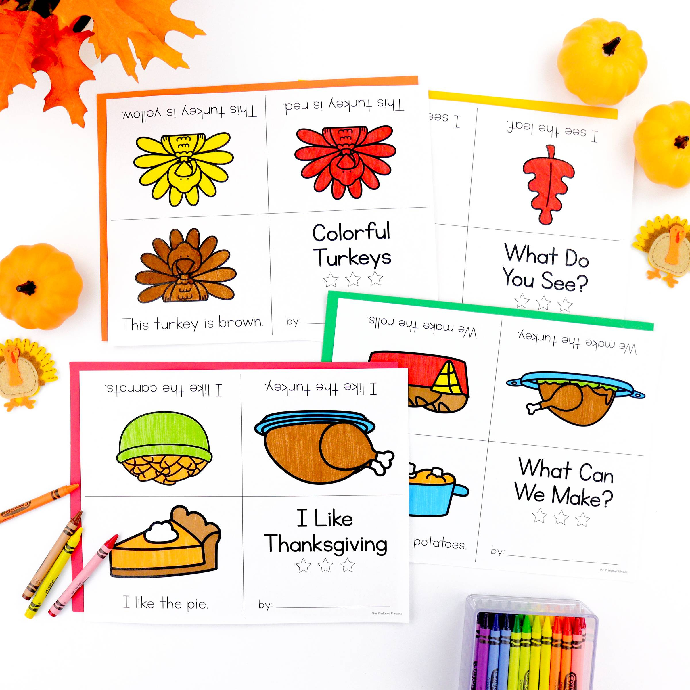 Free Thanksgiving Foldable Mini Books