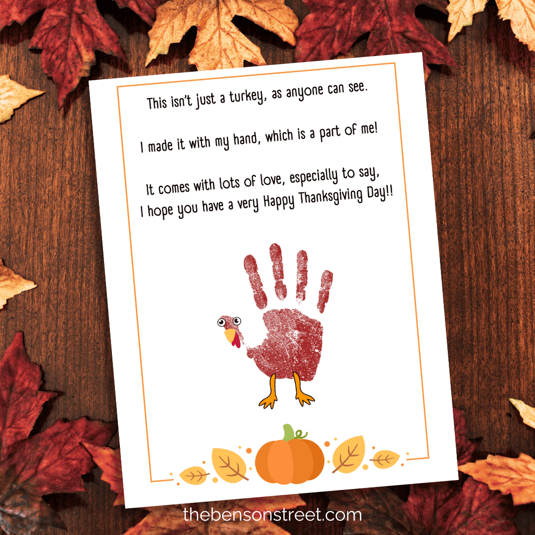Free Thanksgiving Handprint Poem Printable Craft Template Free Thanksgiving Handprint Poem Printable Craft Template