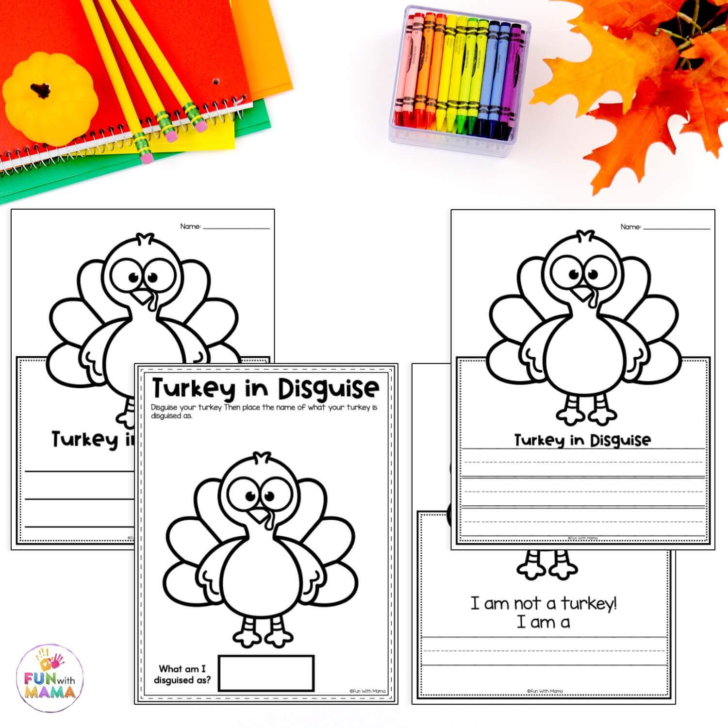FREE Turkey In Disguise Project Template FREE Turkey In Disguise Project Template