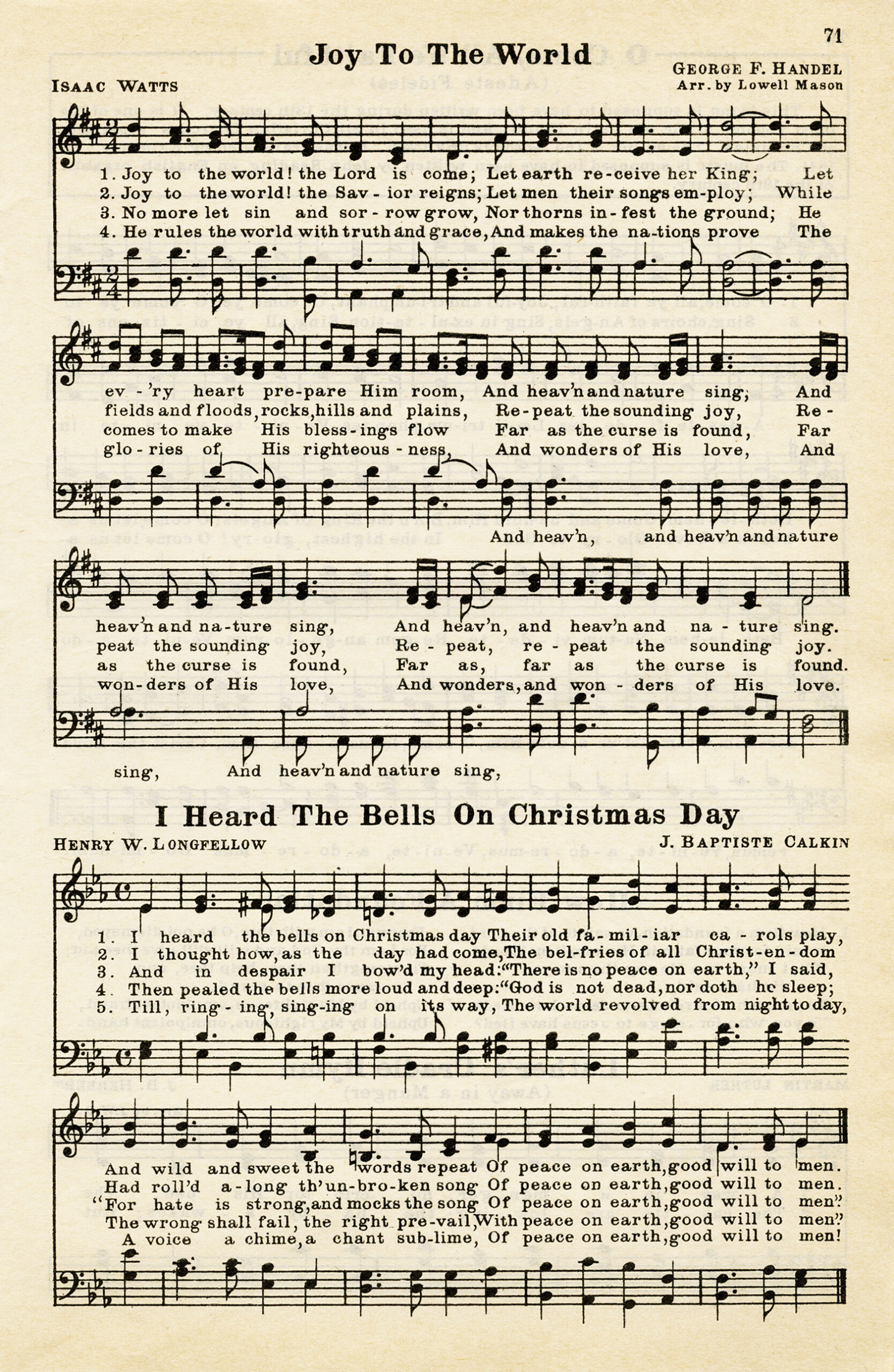 Free Vintage Image ~ Christmas Hymns - The Old Design Shop
