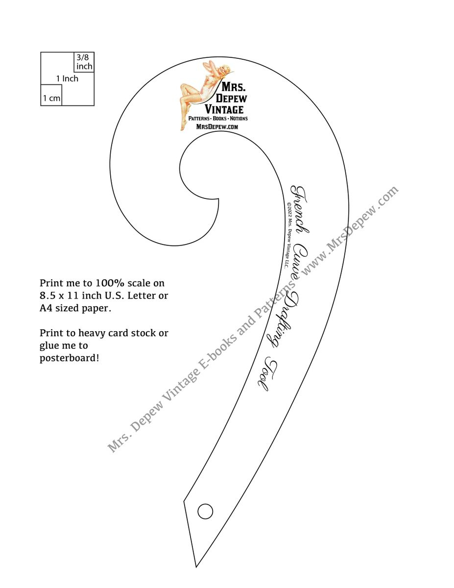 French Curve Sewing Pattern Drafting Tool Free Printable PDF Download French Curve Sewing Pattern Drafting Tool Free Printable PDF Download