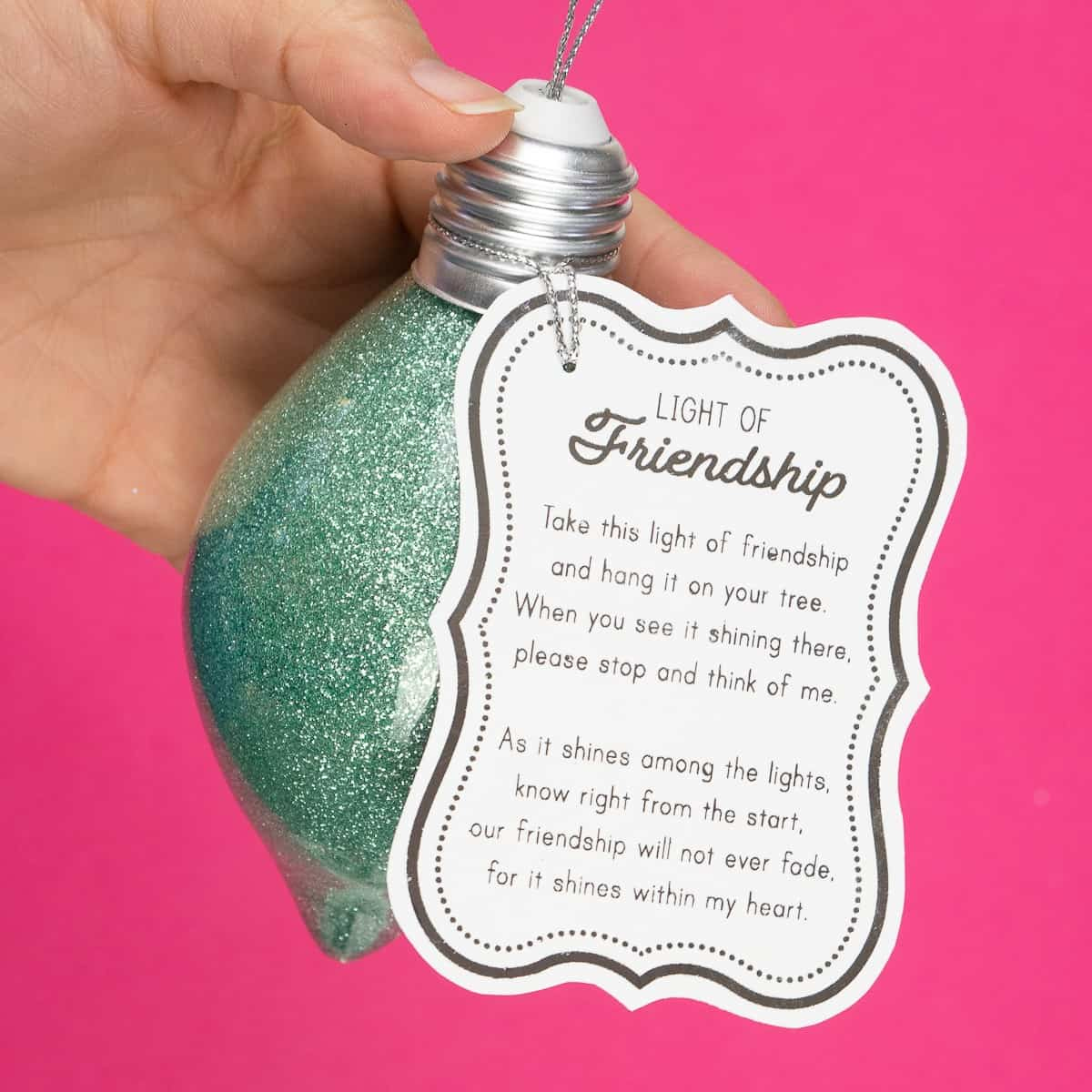 Friendship Light Ornament Free Printable Tags - Tried & True Creative Friendship Light Ornament Free Printable Tags - Tried & True Creative