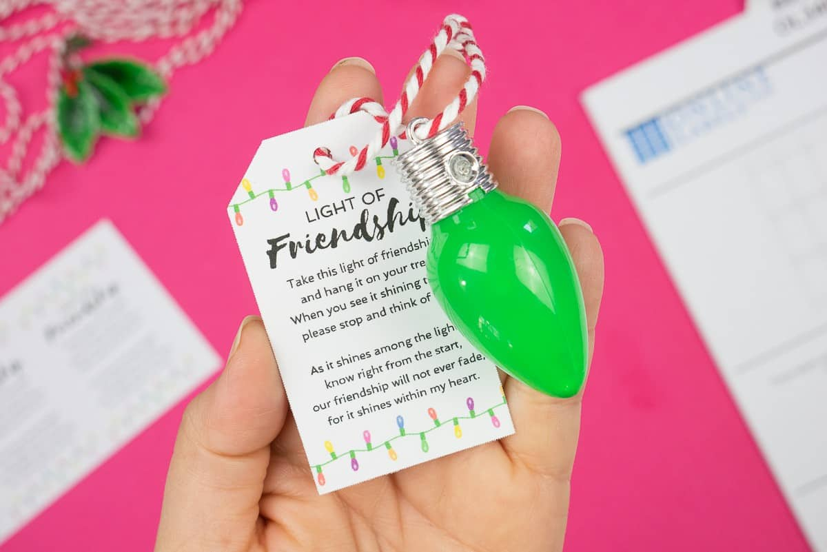 Friendship Light Ornament Free Printable Tags - Tried & True Creative Friendship Light Ornament Free Printable Tags - Tried & True Creative