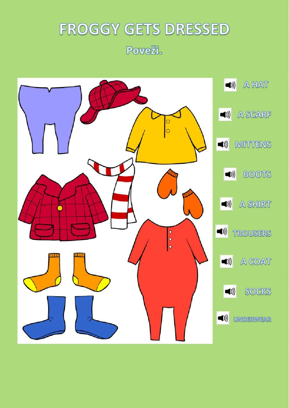 Froggy gets dre  Free Interactive Worksheets