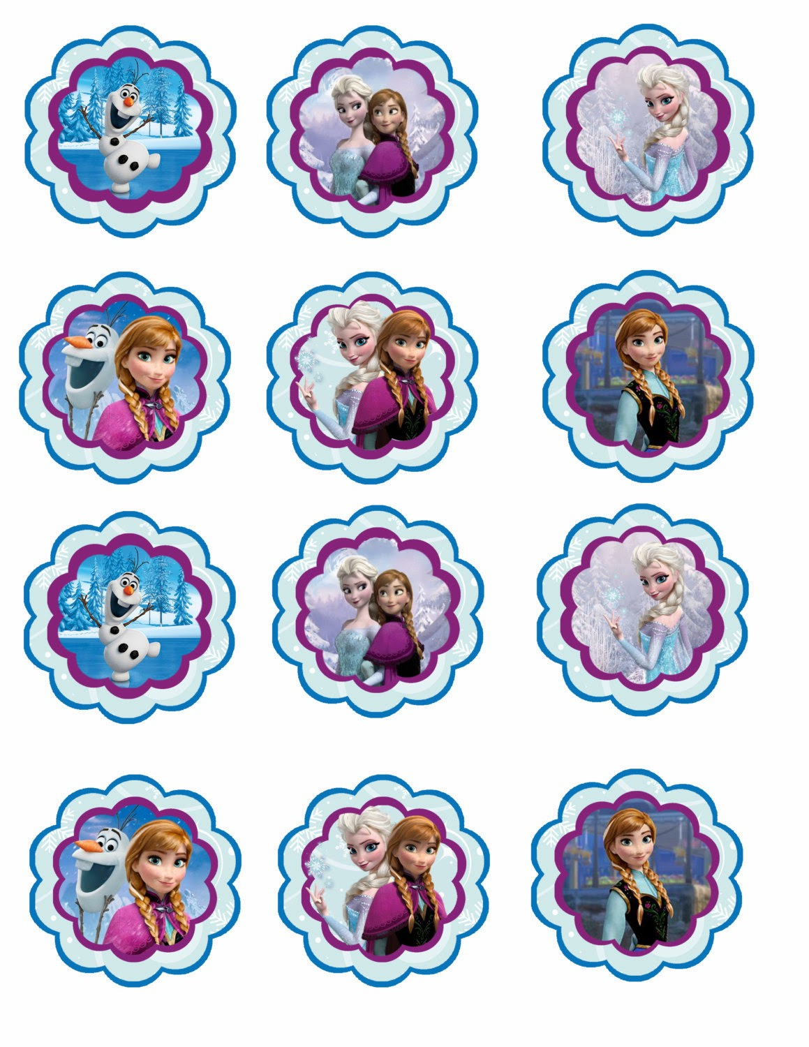 Frozen: Free Printable Toppers
