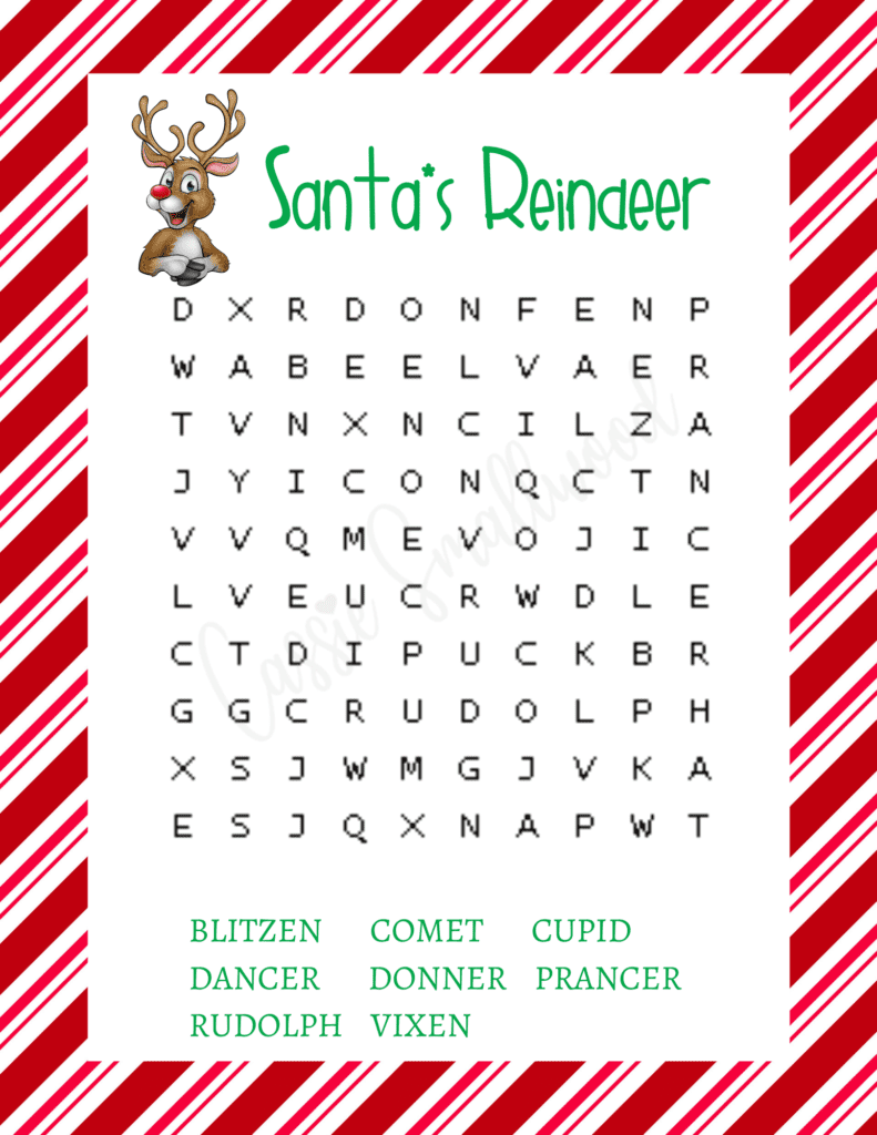 Fun Christmas Word Search Free Printables - Cassie Smallwood