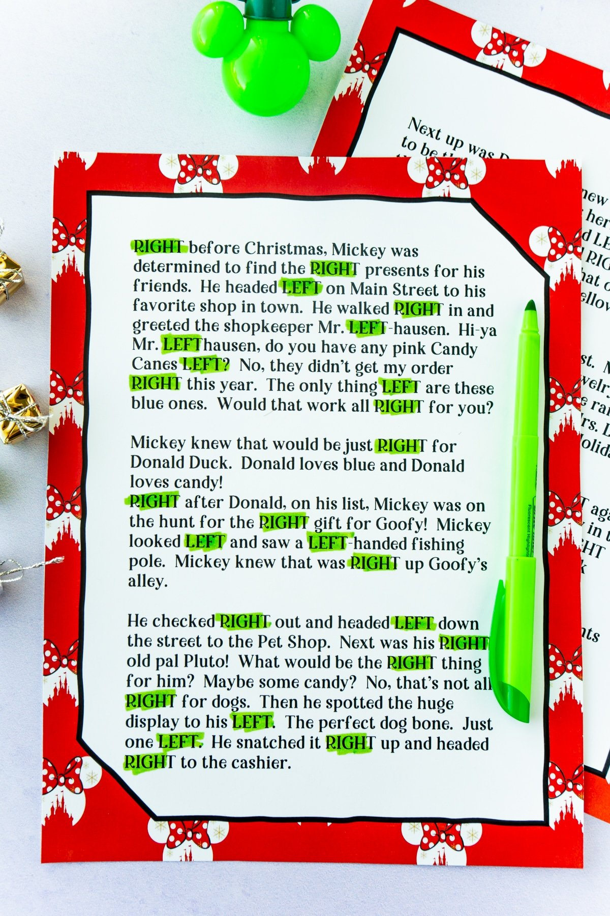 Fun Left Right Christmas Game ( Printable Stories) - Play Party Plan Fun Left Right Christmas Game ( Printable Stories) - Play Party Plan