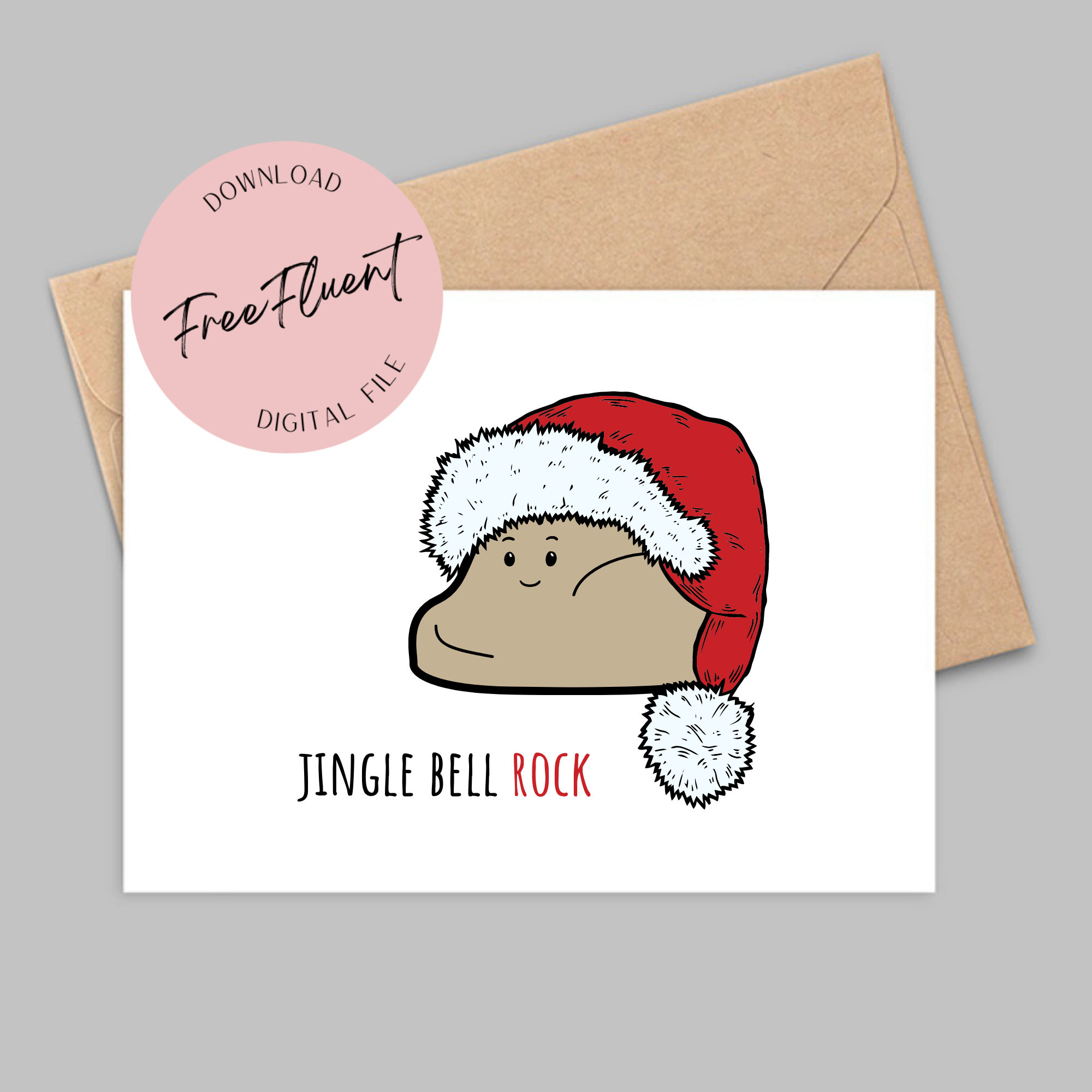 Funny Christmas Card Printable, Christmas Greeting Card, Digital