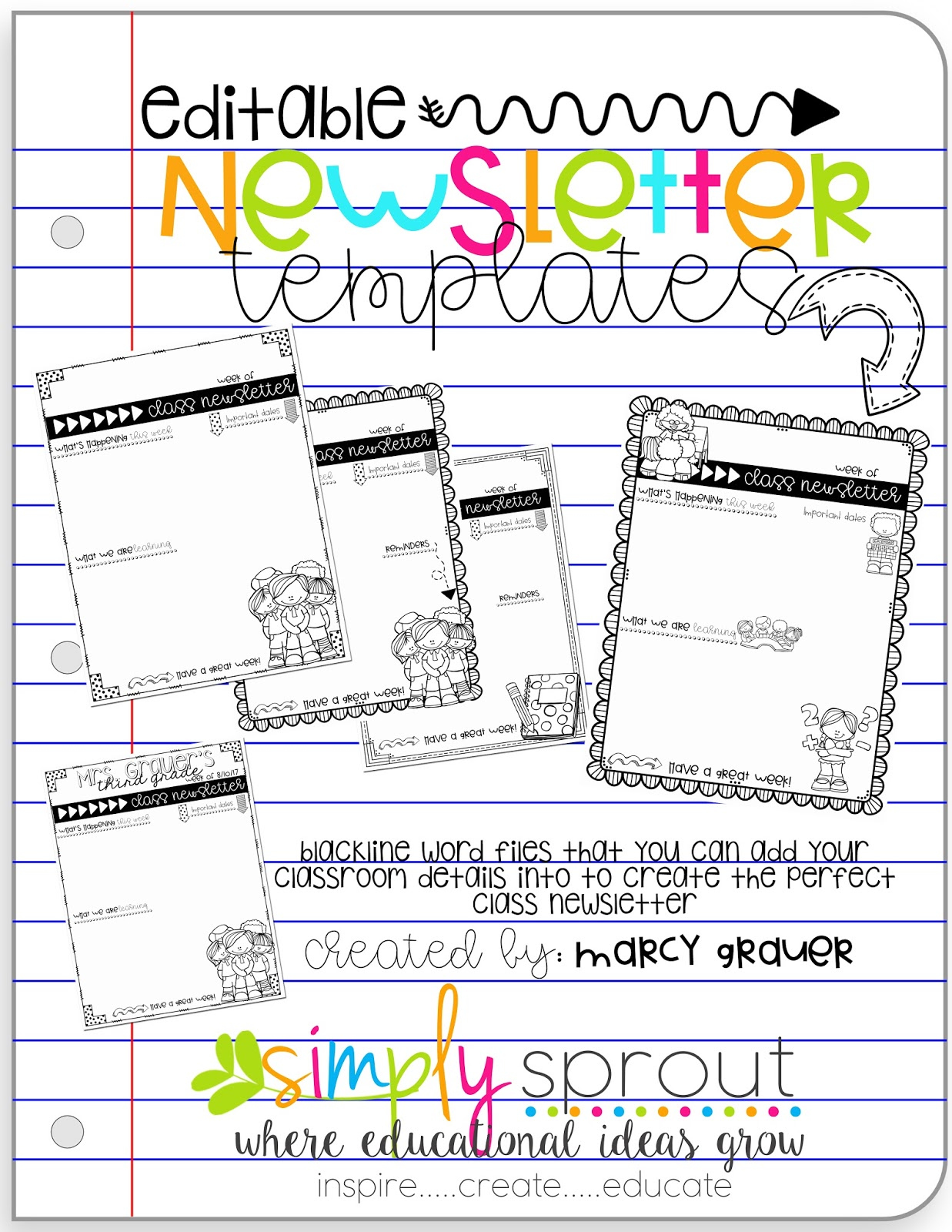 Get back to school ready with editable newsletter templates