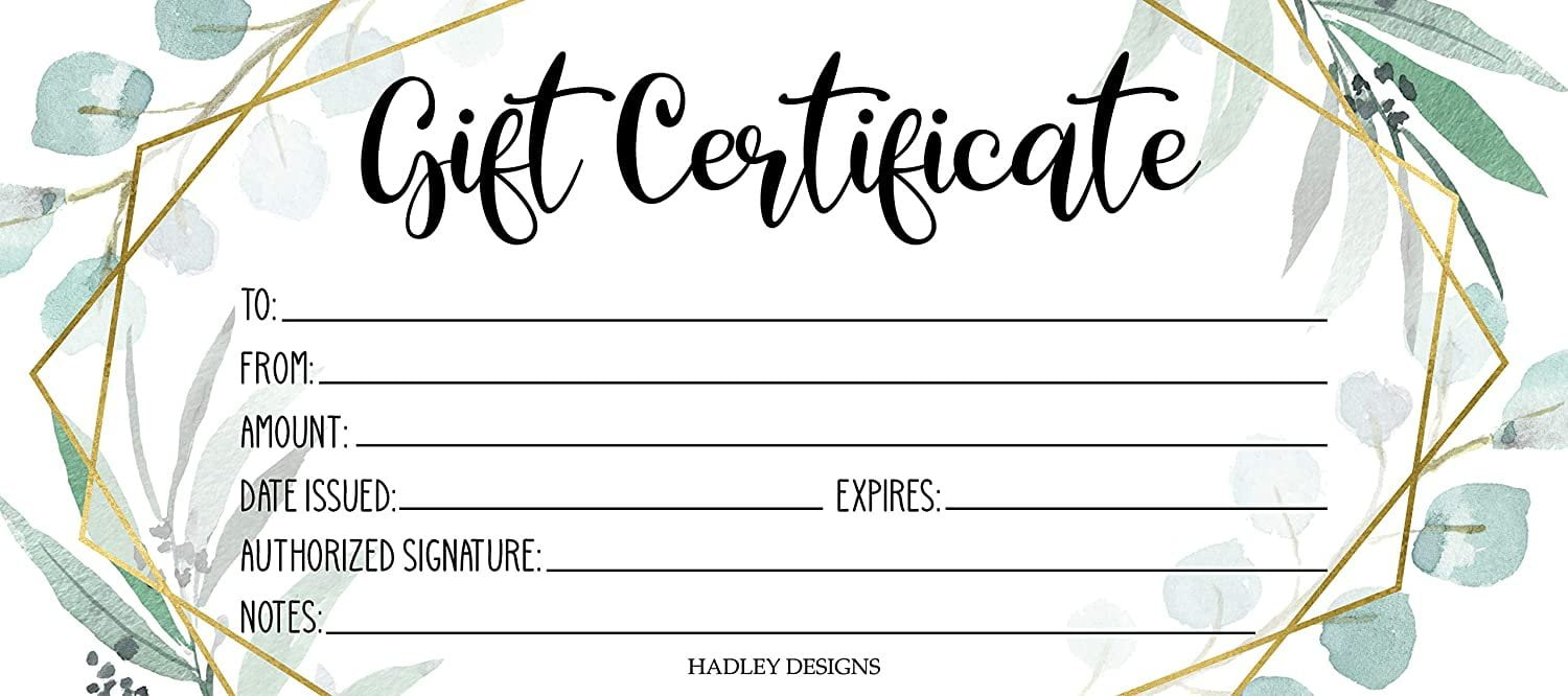 Gift Certificates  Printable Blank Gift Certificate Templates For