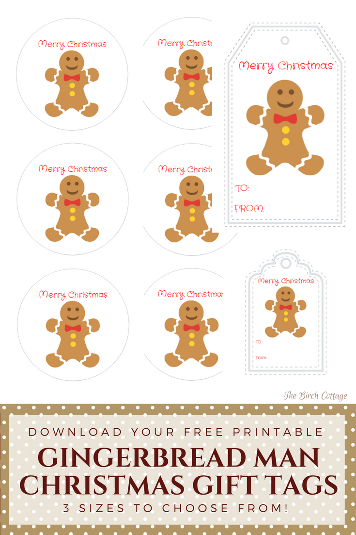 Gingerbread Man Christmas Gift Tags - A Gift for Pauline - The