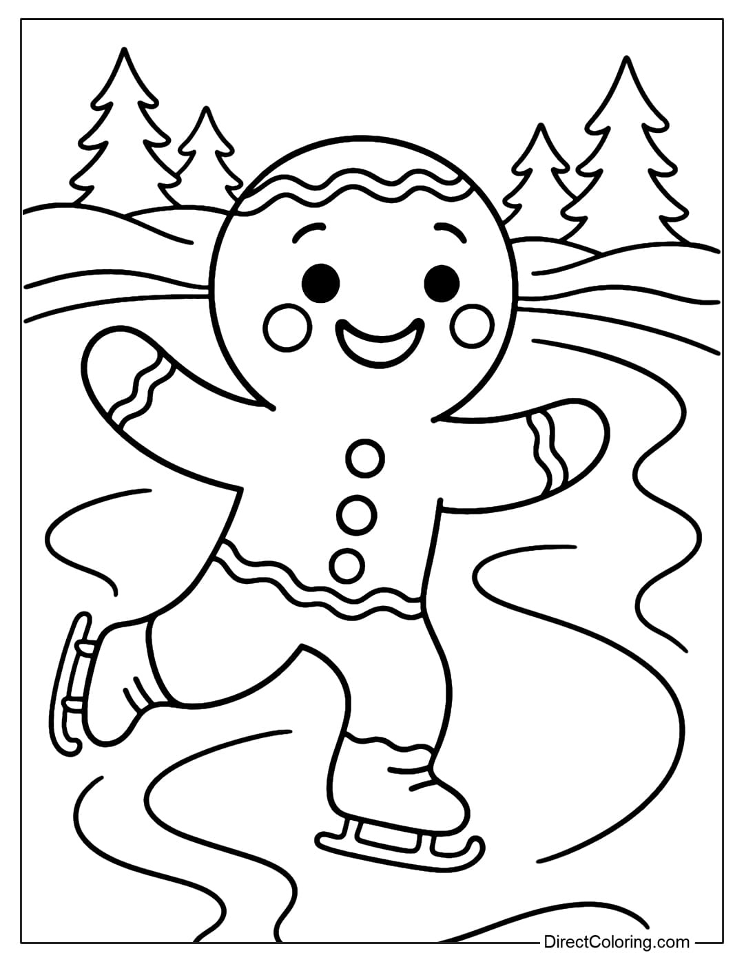 Gingerbread Man Coloring Pages - Free PDF to Download and Print