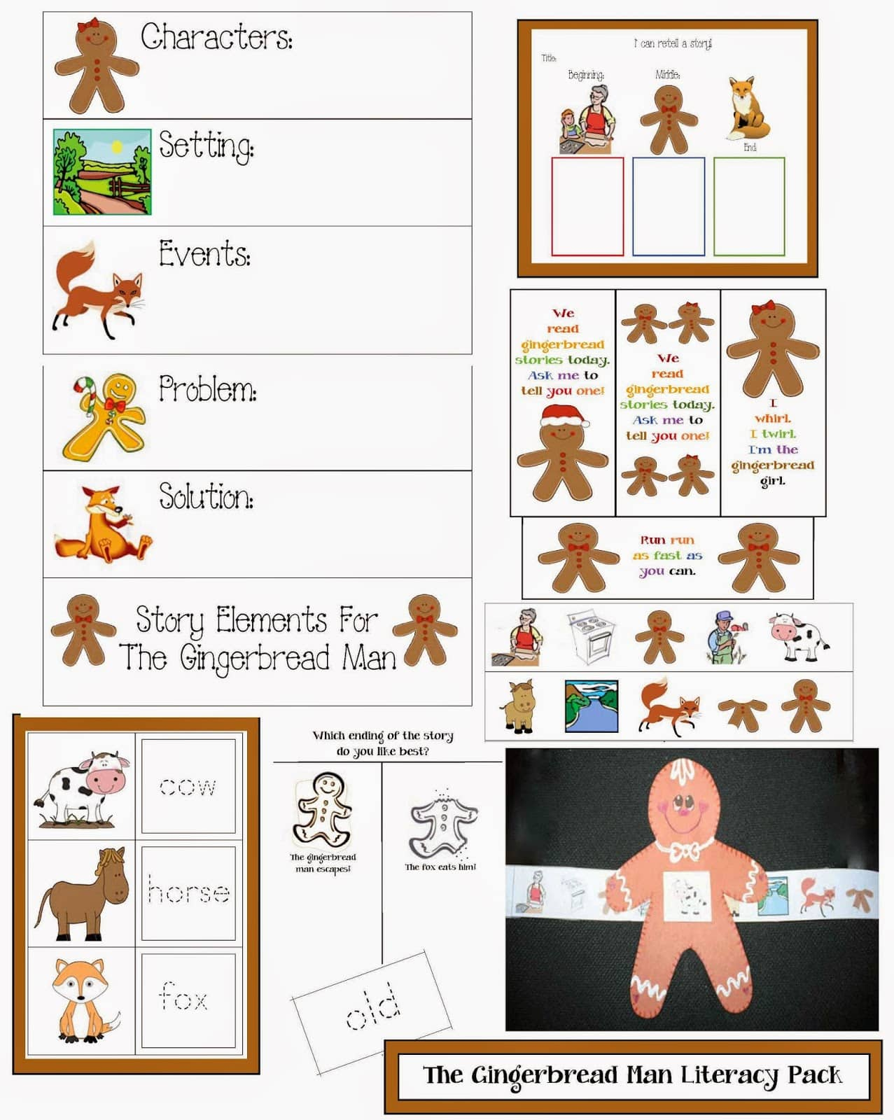 Gingerbread Man Literacy Packet - Classroom Freebies Gingerbread Man Literacy Packet - Classroom Freebies