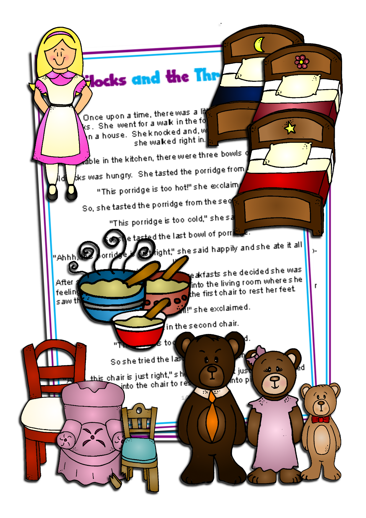 Goldilocks and the Three Bears - Printable Board Story – Learning