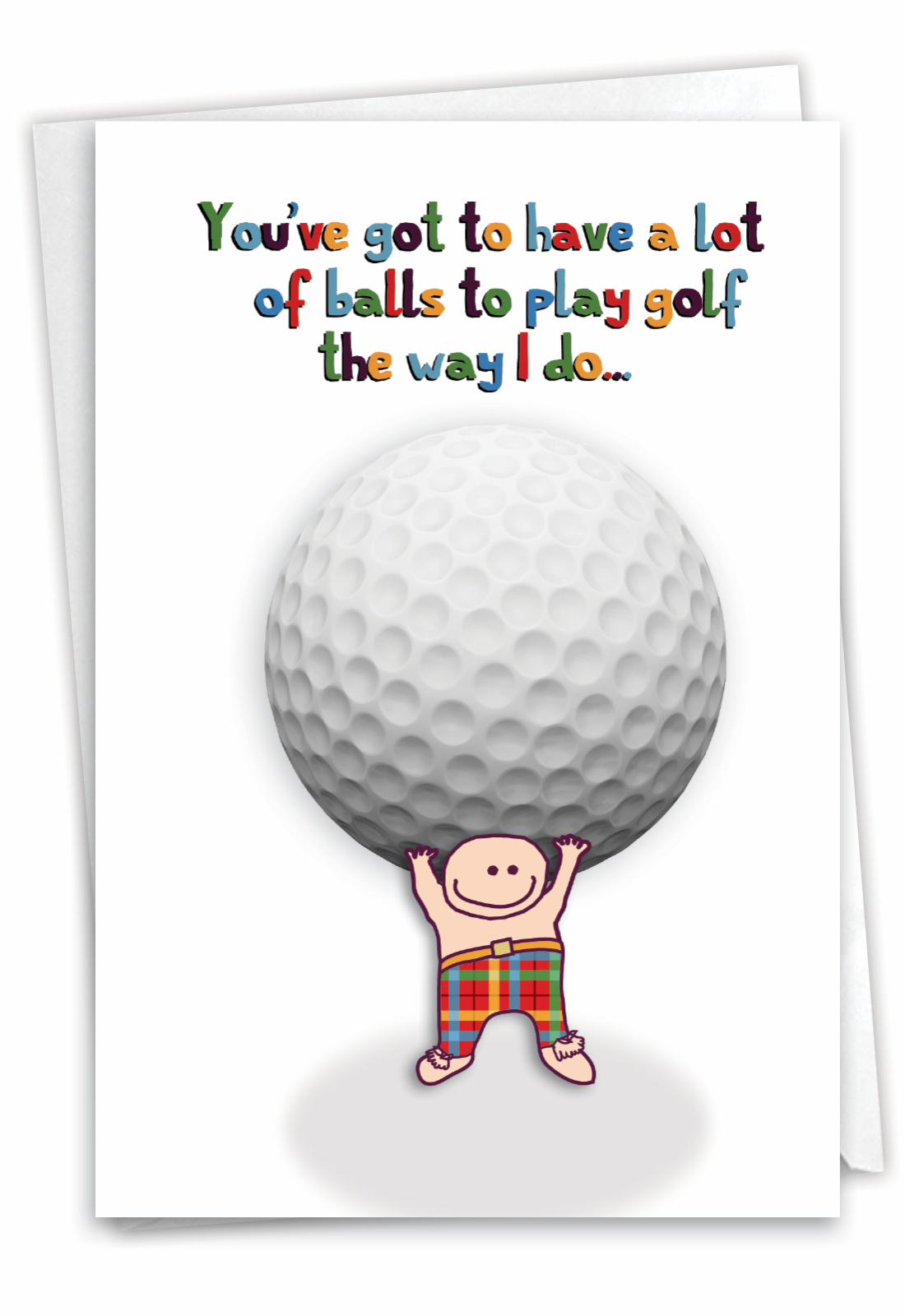 Golf Balls: Funny Birthday Card