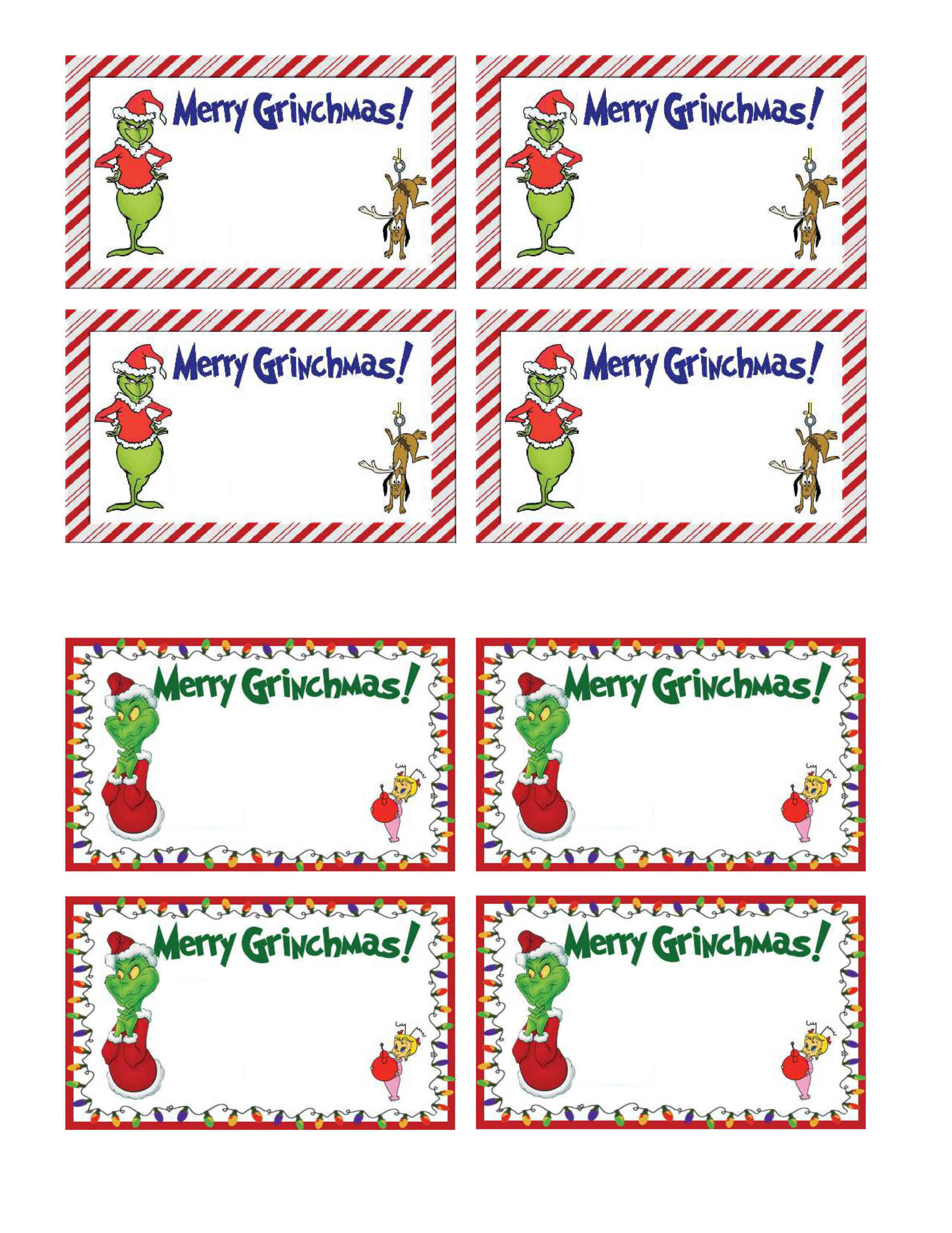 Grinch Gift Tags Christmas Sticker  Sticker People
