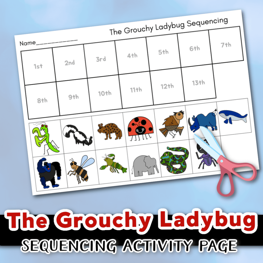 Grouchy Ladybug Sequencing Download - Homeschool Preschool Grouchy Ladybug Sequencing Download - Homeschool Preschool