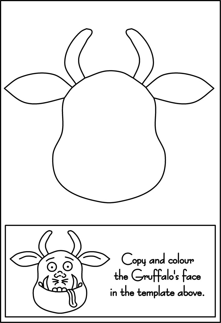 Gruffalo Craft Activity: Animal Mask Template for Preschoolers