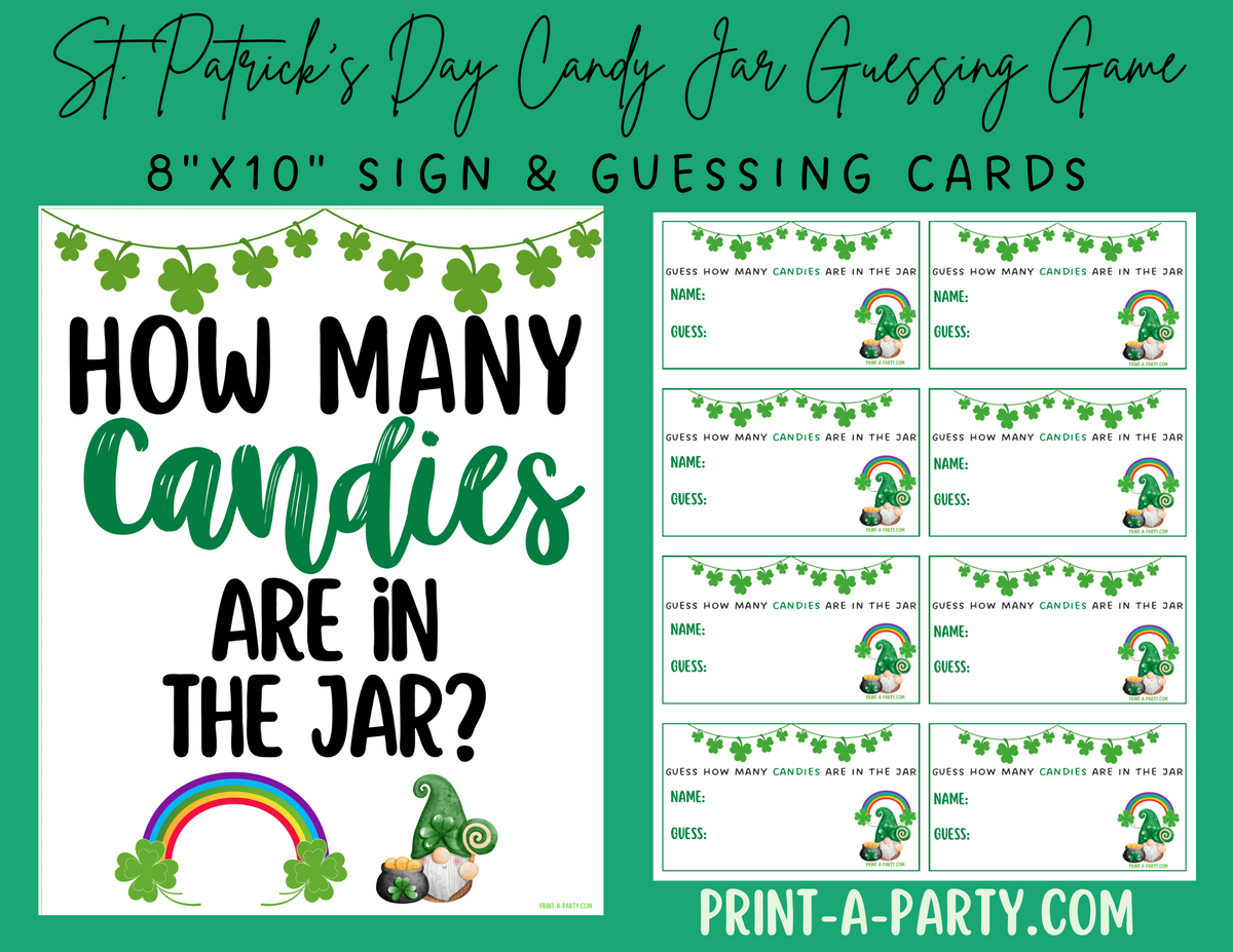 Guess Who Free Printable Candy Jar Guessing Game Template Woodland