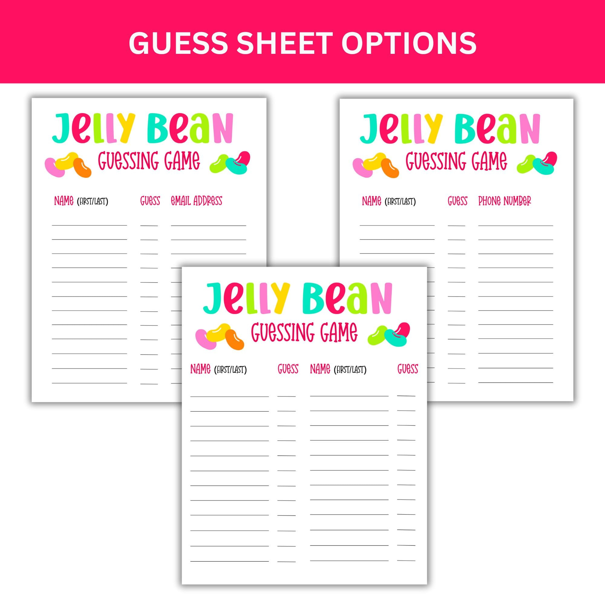 Guessing Game Count The Jelly Beans In A Jar Jar Jelly Bean Guessing Game Template Jelly Bean Guessing Game Guessing Game Count The Jelly Beans In A Jar Jar Jelly Bean Guessing Game Template Jelly Bean Guessing Game
